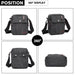 E1971 - Kono Multi Pocket Cross Body Shoulder Bag - Black - Image 3