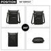 Lb6927 - Miss Lulu Multi Pocket Leather Look Rfid-blocking Cross Body Bag - Black - Image 3