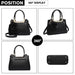 Lg1847 - Miss Lulu Pu Leather Rose Hanging Ornament Handbag - Black - Image 8