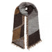 S6427 - Women Ladies Fashion Plaid Scarf Blanket Winter Warm Wrap Shawl - Coffee - Image 4