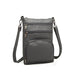 Lb6927 - Miss Lulu Multi Pocket Leather Look Rfid-blocking Cross Body Bag - Grey - Image 1