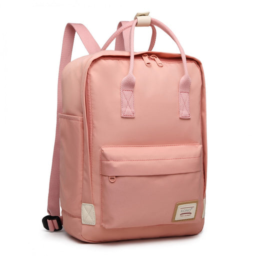 Eb2017 - Kono Large Polyester Laptop Backpack - Pink - Image 1