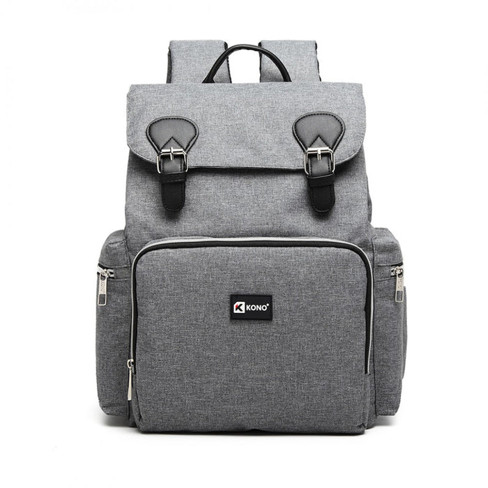 E1976 - Kono Travel Baby Changing Backpack With Usb Charging Interface - Grey - Image 2