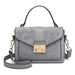 Lb6872 - Miss Lulu Matte Leather Midi Handbag - Grey - Image 1