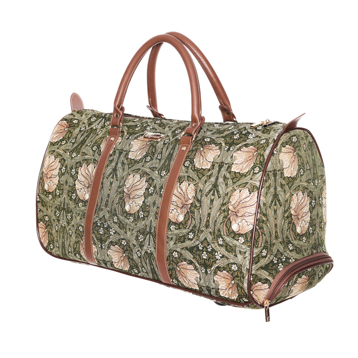 William Morris Pimpernel and Thyme Green - Pull Holdall-3