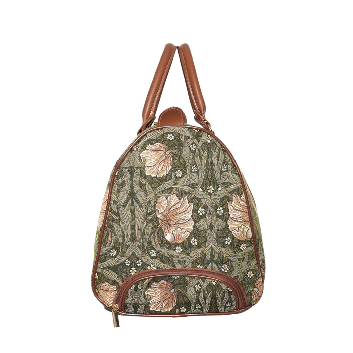William Morris Pimpernel and Thyme Green - Pull Holdall-4