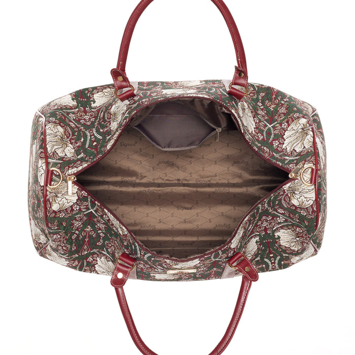 William Morris Pimpernel and Thyme Red - Big Holdall Bag-1