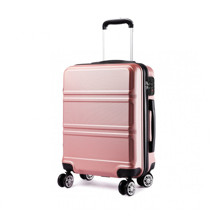 Abs Sculpted Horizontal Design 24 Inch Suitcase  Nude