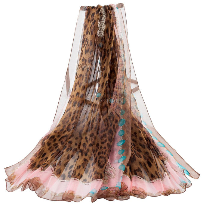 Leopard Light Pink - Big Chiffon - Love Thy Bargains