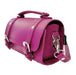 Handmade Leather Bowler Bag - Magenta-1