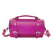 Handmade Leather Bowler Bag - Magenta-0