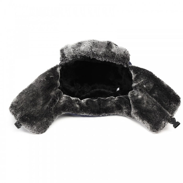Cap-5 - Unisex 3-in-1 Thermal Faux Fur Lined Trapper Hat - Navy