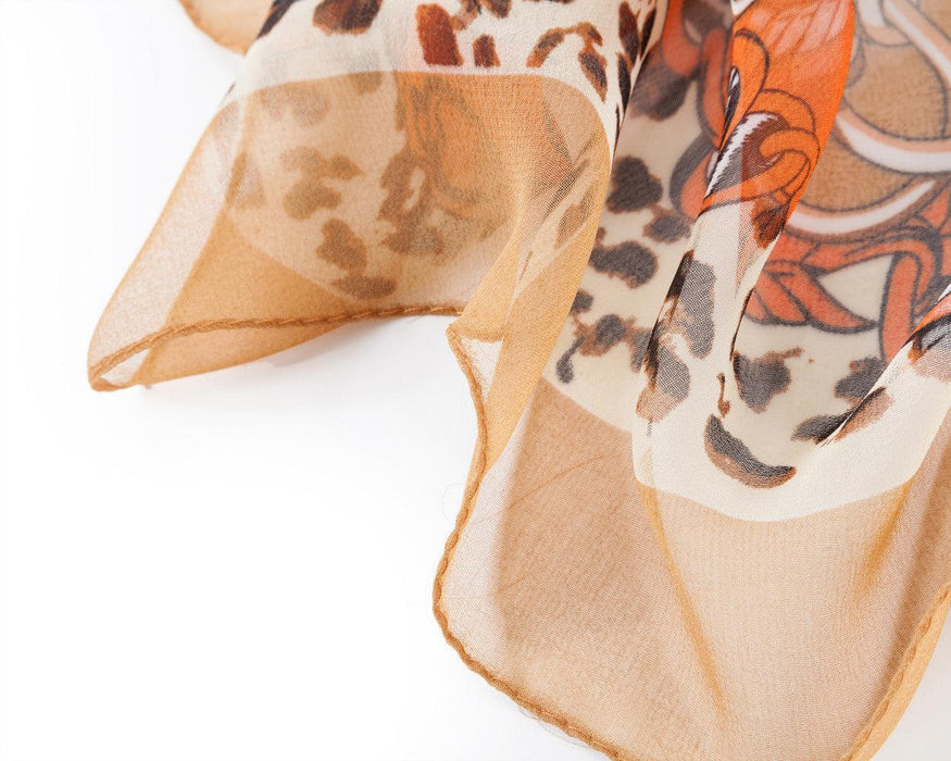 Beige - Leopard Chiffon - Love Thy Bargains