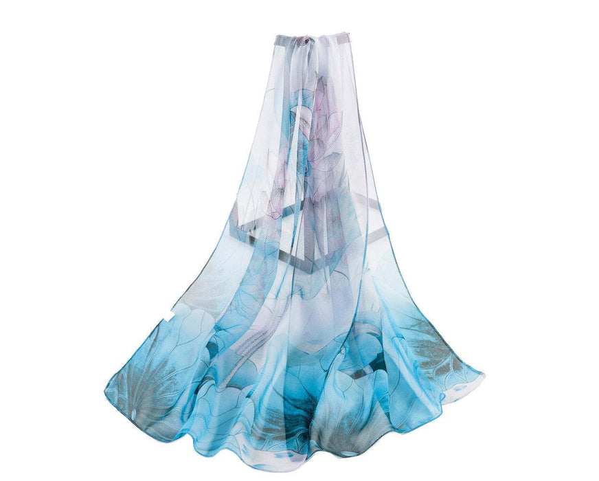 Light Blue - Lotus Chiffon - Love Thy Bargains