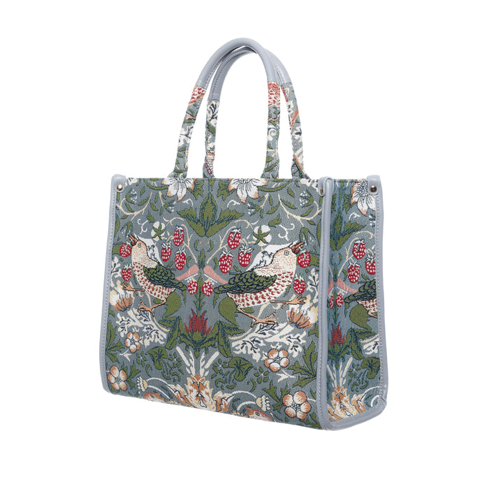 V&A Licensed Strawberry Thief Grey - City Bag-0