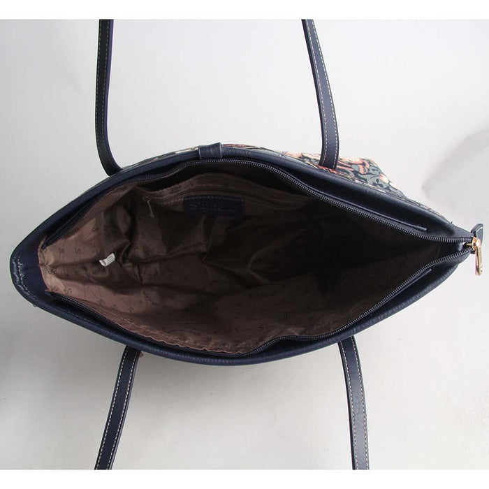 William Morris Strawberry Thief Blue - College Bag-5