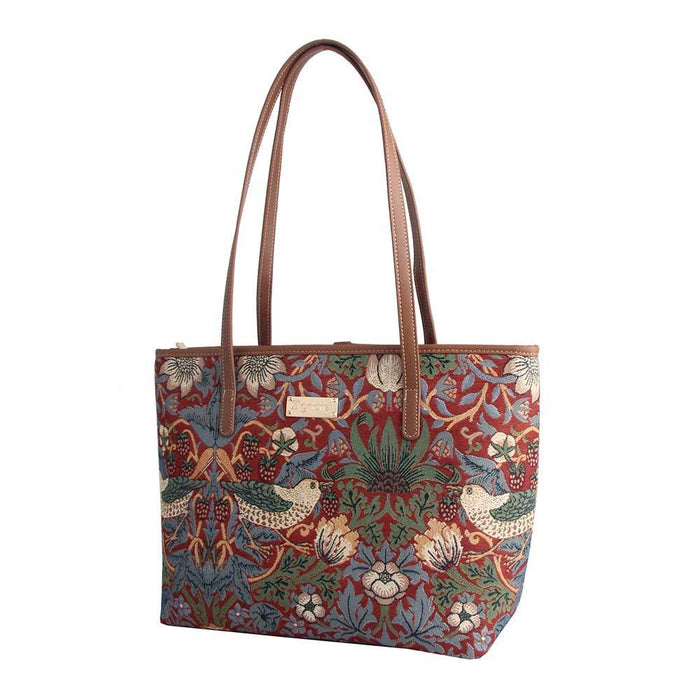 William Morris Strawberry Thief Red - College Bag - Love Thy Bargains