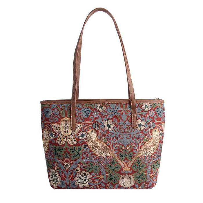 William Morris Strawberry Thief Red - College Bag - Love Thy Bargains