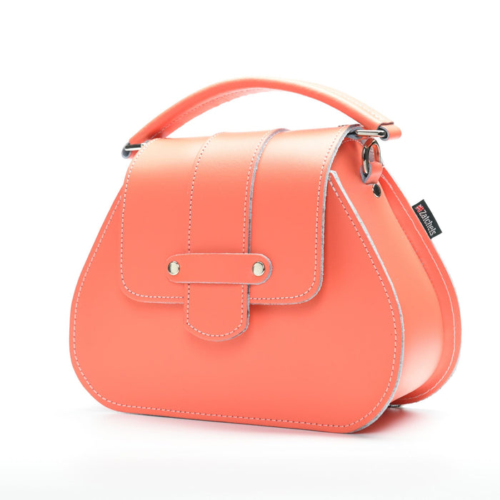 Celeste Handmade Leather Bag - Coral-1