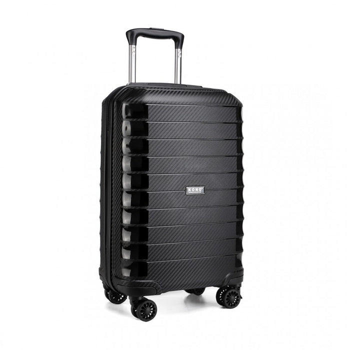 Cabin Size Classic Collection Polypropylene Luggage With Charging Interface - Black