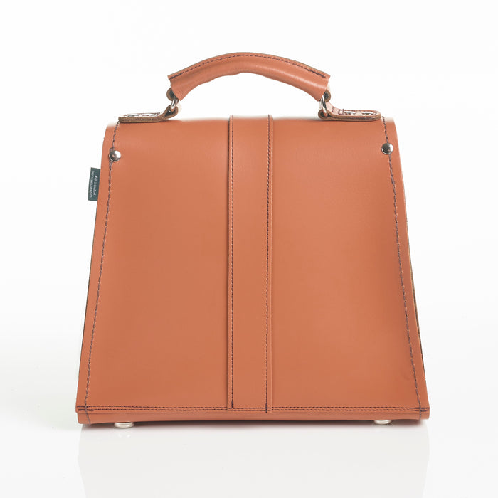 Handmade Leather Cross Body Bag - Burnt Orange-3