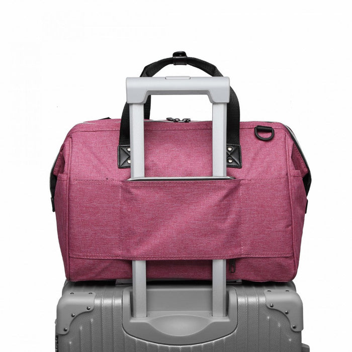 E1802 - Kono Maternity Baby Changing Bag Shoulder Travel Bag Pink
