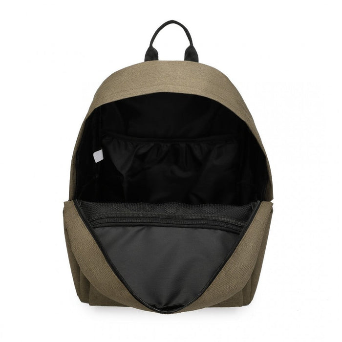 E1930 - Kono Large Functional Basic Backpack - Brown
