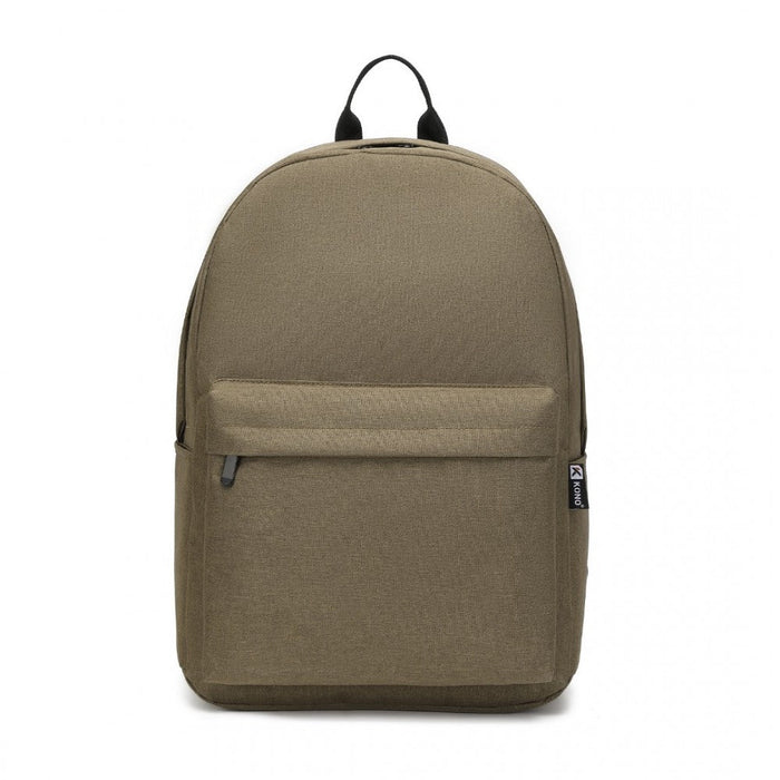 E1930 - Kono Large Functional Basic Backpack - Brown