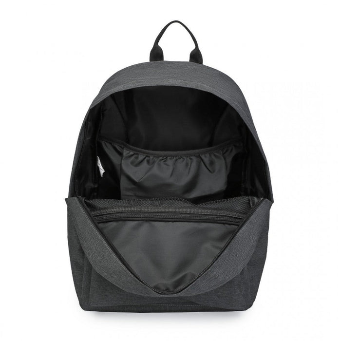 E1930 - Kono Large Functional Basic Backpack - Dark Grey