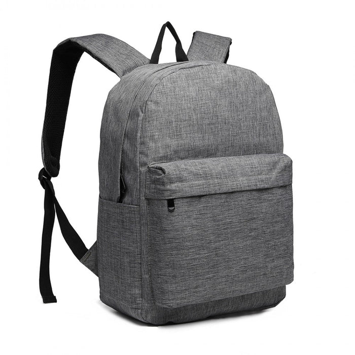 E1930 - Kono Large Functional Basic Backpack - Grey