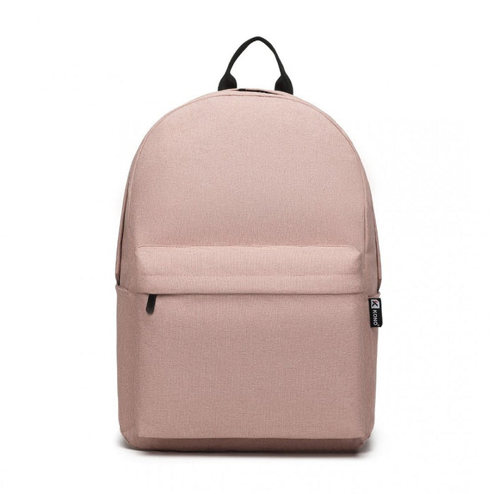 E1930 - Kono Large Functional Basic Backpack - Pink - Love Thy Bargains