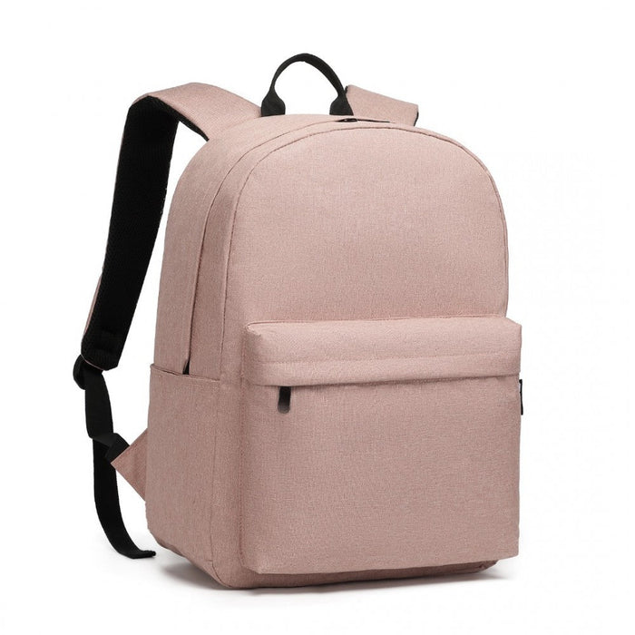 E1930 - Kono Large Functional Basic Backpack - Pink