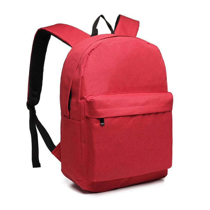 E1930 - Kono Large Functional Basic Backpack - Red - Love Thy Bargains