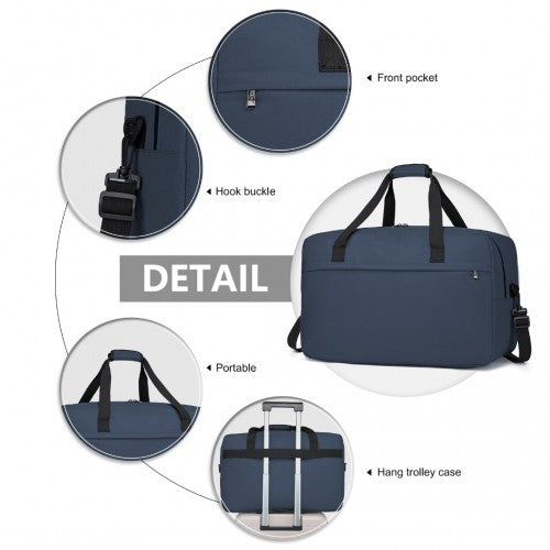 E1960l - Kono Lightweight Multi Purpose Unisex Sports Travel Duffel Bag - Navy