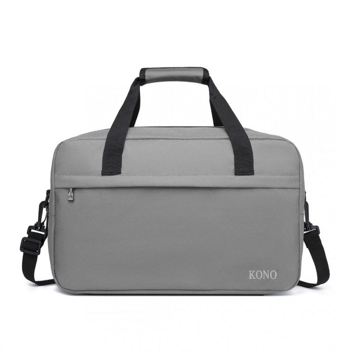 E1960m - Kono Lightweight Multi Purpose Unisex Sports Travel Duffel Bag - Grey