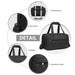 E1960s - Kono Lightweight Multi Purpose Unisex Sports Travel Duffel Bag - Black - Image 6