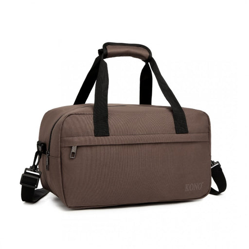 E1960s - Kono Lightweight Multi Purpose Unisex Sports Travel Duffel Bag - Brown - Image 1