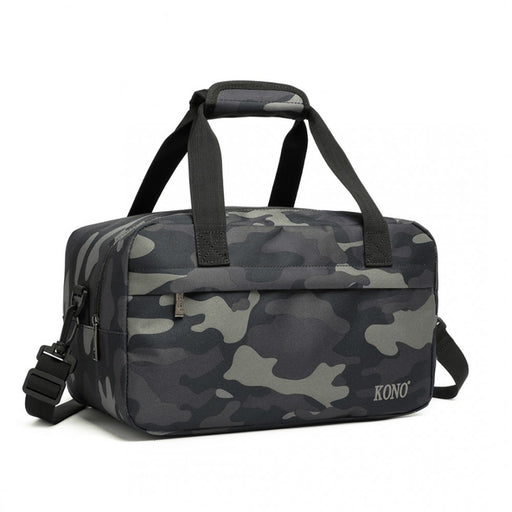 E1960s - Kono Lightweight Multi Purpose Unisex Sports Travel Duffel Bag - Camouflage - Image 1
