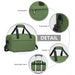 E1960s - Kono Lightweight Multi Purpose Unisex Sports Travel Duffel Bag - Green - Image 6