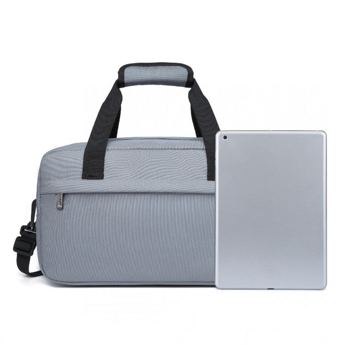 E1960s - Kono Lightweight Multi Purpose Unisex Sports Travel Duffel Bag - Light Grey