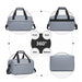E1960s - Kono Lightweight Multi Purpose Unisex Sports Travel Duffel Bag - Light Grey - Image 3