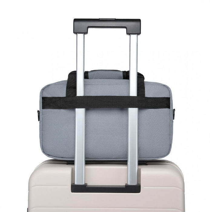 E1960s - Kono Lightweight Multi Purpose Unisex Sports Travel Duffel Bag - Light Grey - Image 9