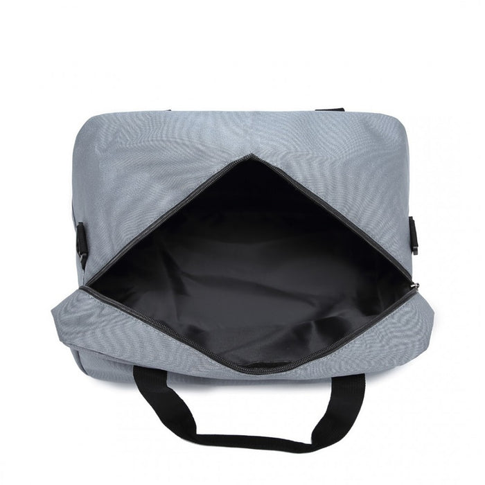 E1960s - Kono Lightweight Multi Purpose Unisex Sports Travel Duffel Bag - Light Grey - Image 8