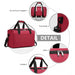 E2016s - Kono Structured Travel Duffle Bag - Burgundy - Image 5