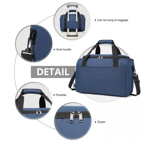 E2016s - Kono Structured Travel Duffle Bag - Navy