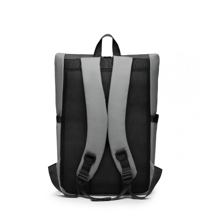 E2330 - Kono Durable PVC Coated Water-resistant Stylish Backpack - Grey