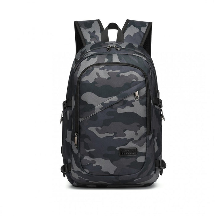 E6715 - Kono Business Laptop Backpack With Usb Charging Port - Camo - Image 2