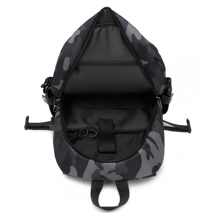 E6715 - Kono Business Laptop Backpack With Usb Charging Port - Camo - Image 7