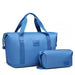 Ea2212 - Kono Two Pieces Expandable Durable Waterproof Travel Duffel Bag Set - Beige And Brown - Image 1