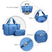Ea2212 - Kono Two Pieces Expandable Durable Waterproof Travel Duffel Bag Set - Beige And Brown - Image 7